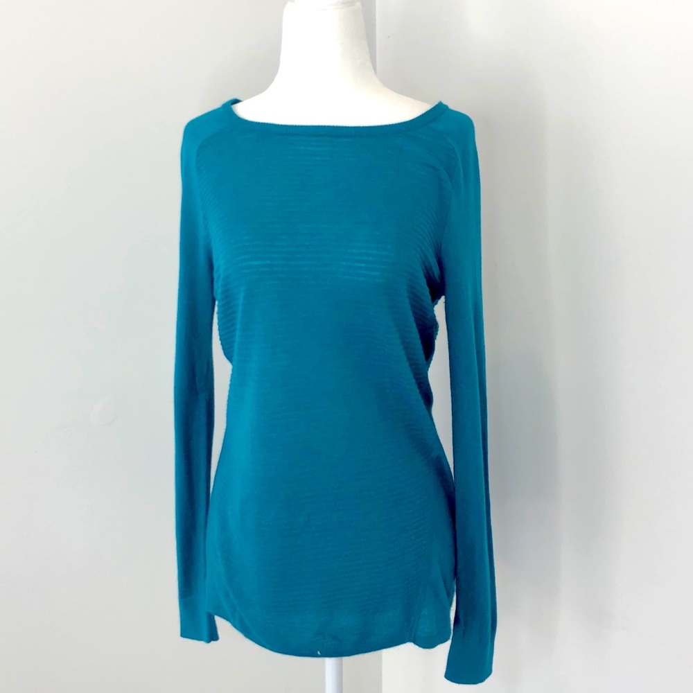 Trouve Teal Sweater Lightweight Blue/Green